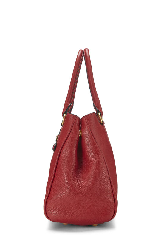 Red Vitello Daino Convertible Tote Small, , large image number 2