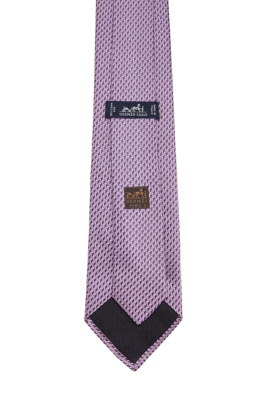 Pink Jacquard Silk Tie, , large image number 1