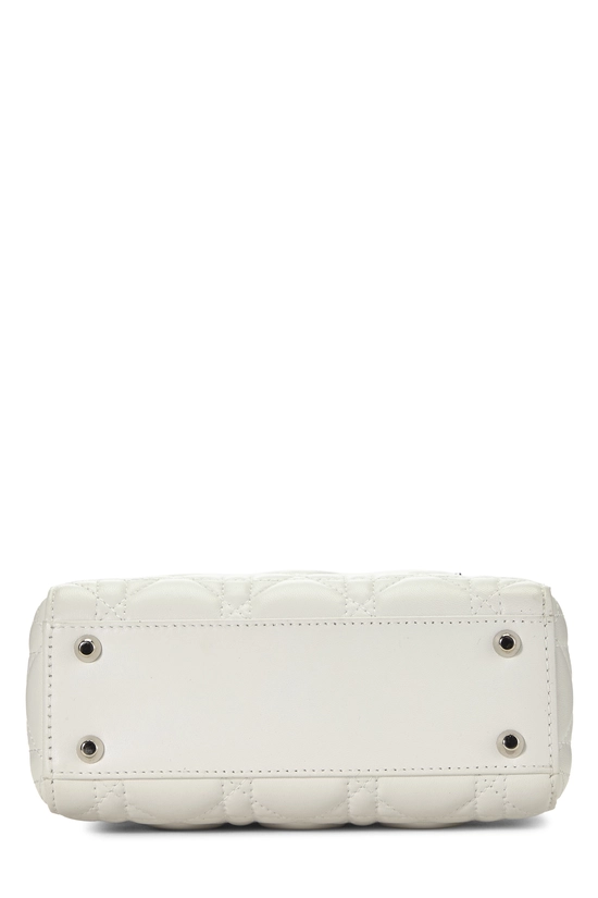 White Cannage Quilted Lambskin Lady Dior Mini, , large image number 4
