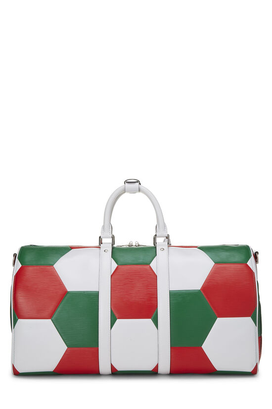 FIFA World Cup Red & White Leather Keepall Bandouliere 50, , large image number 3