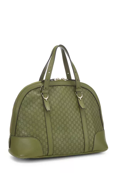 Green Microguccissima Leather Nice Dome Handbang, , large