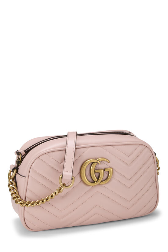 Pink Leather GG Marmont Crossbody Bag Small, , large image number 1