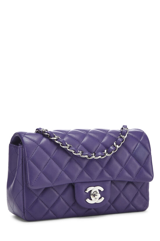 Chanel Purple Quilted Lambskin Rectangular Flap Mini Q6BBMB1IUH001