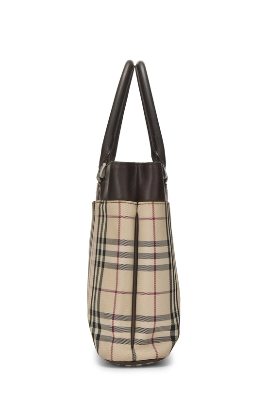 Brown House Check Nylon Handbag Small, , large image number 2