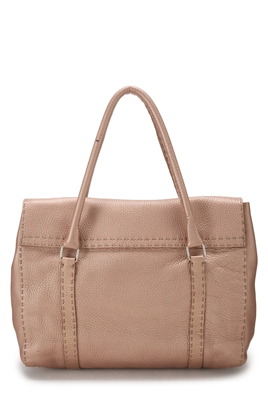 Pink Pebbled Leather Selleria Linda Bag, , large image number 3