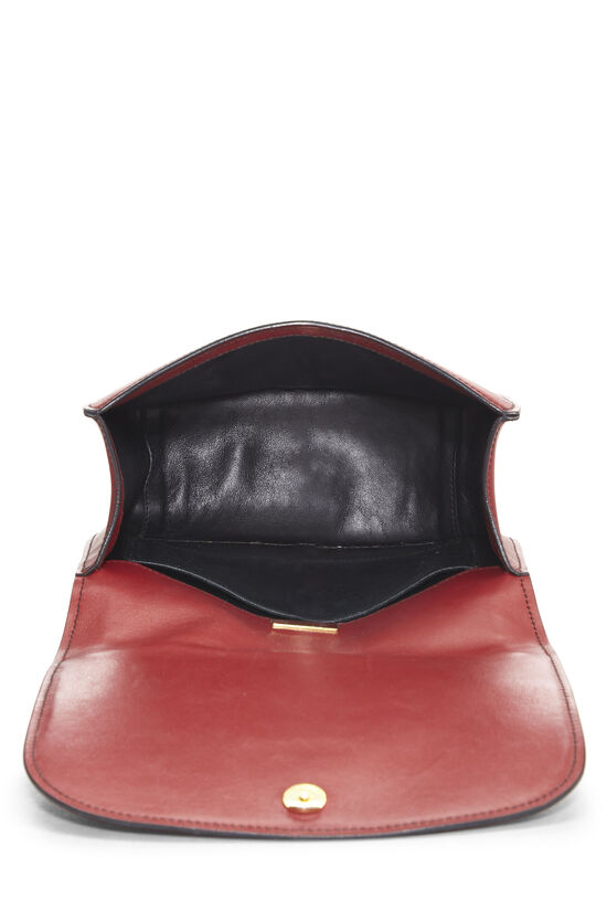 Red Calfskin Pionniere Shoulder Bag, , large image number 5