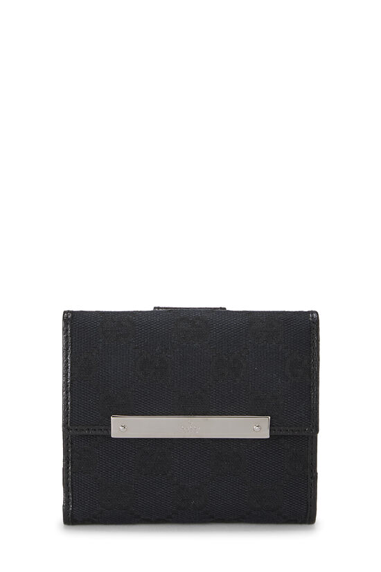 Black GG Canvas French Wallet, , large image number 0