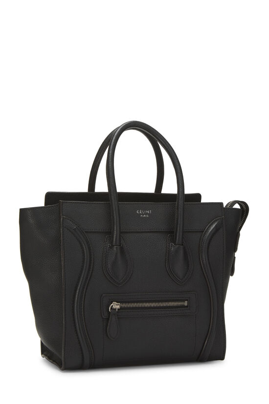 Black Drummed Calfskin Luggage Micro, , large image number 1