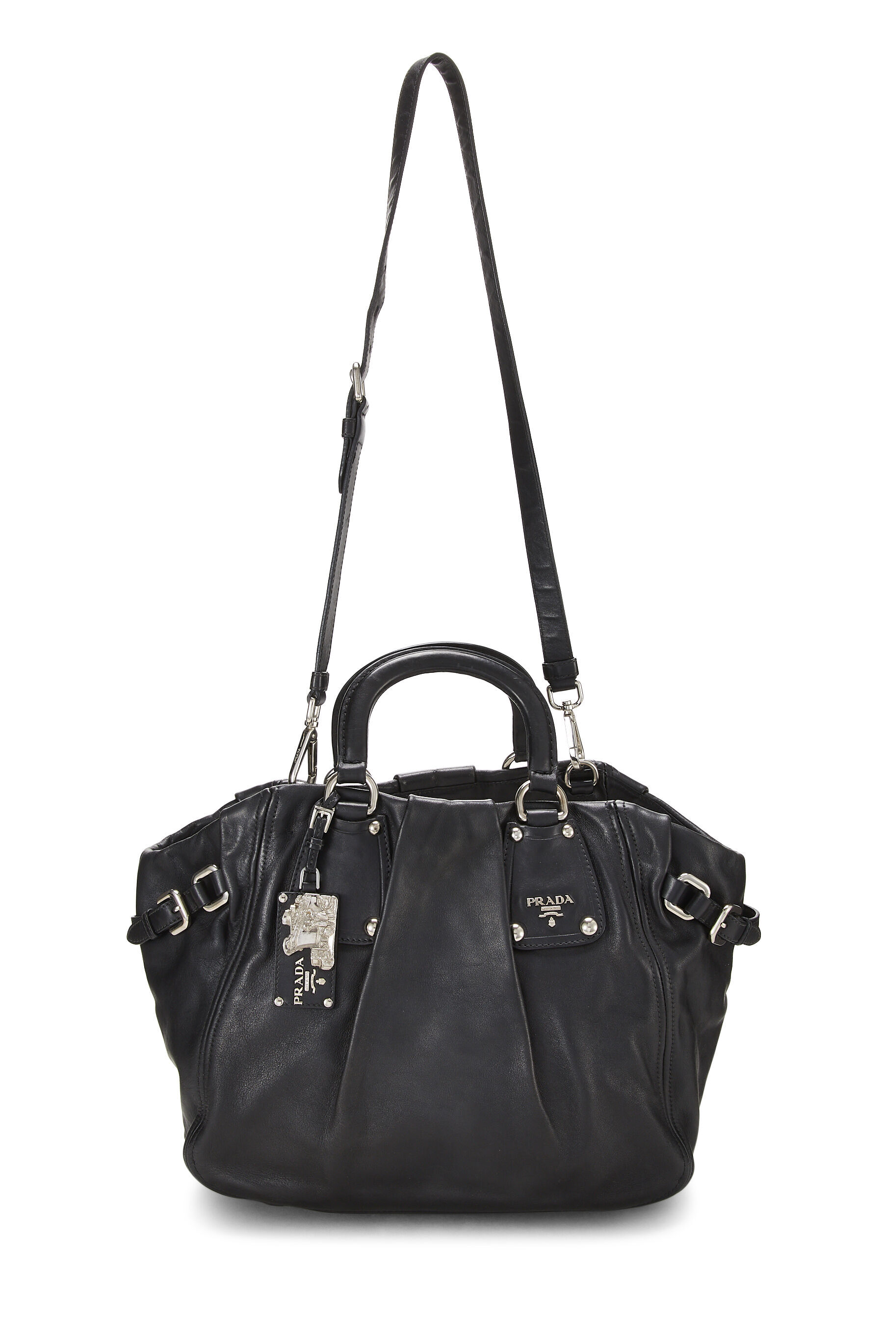 Prada Saffiano Leather Handbag, Black | Costco