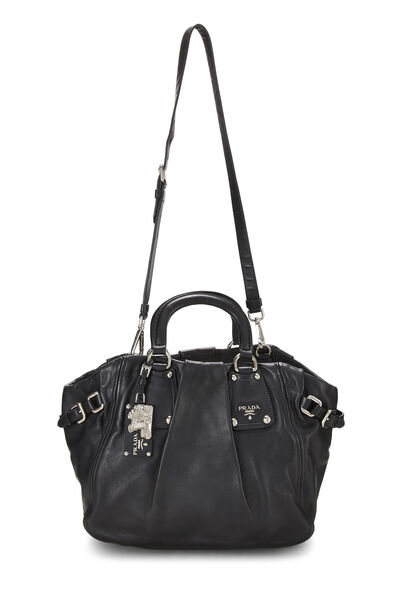 Black Calfskin Convertible Handbag, , large