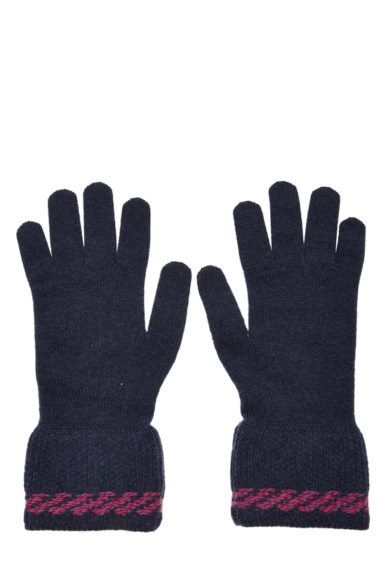 Blue Cashmere Gloves, , large image number 1