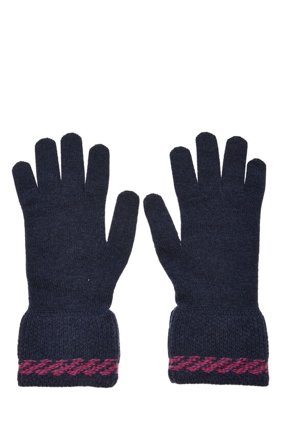 Blue Cashmere Gloves, , large image number 1