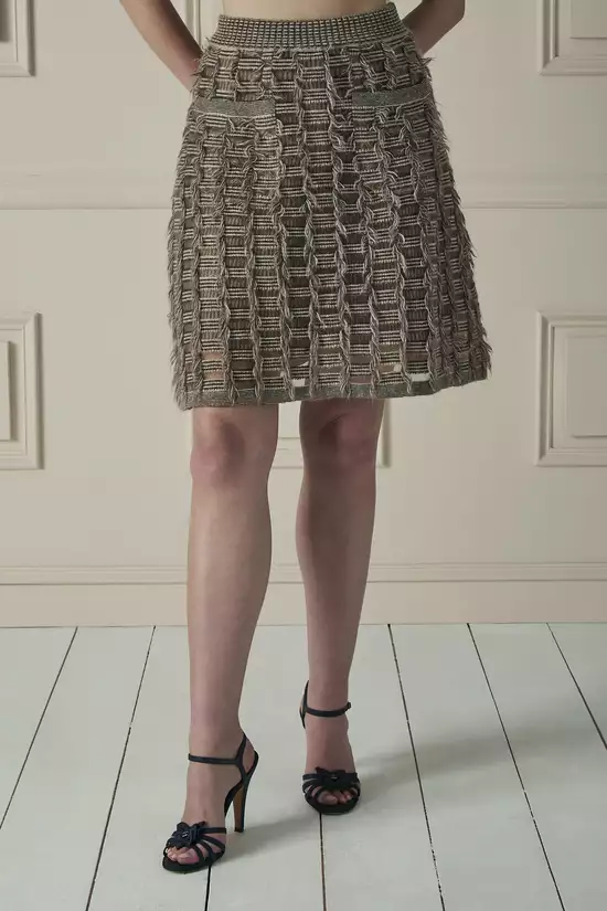 Brown Mohair Skirt, , large image number 0