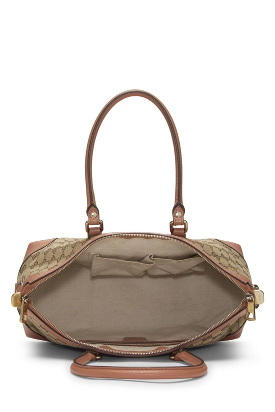 Pink GG Canvas Vintage Web Convertible Tote, , large image number 5