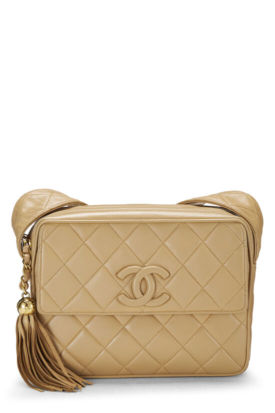 Chanel Front Pocket Quilted Lambskin Leather Camera Bag