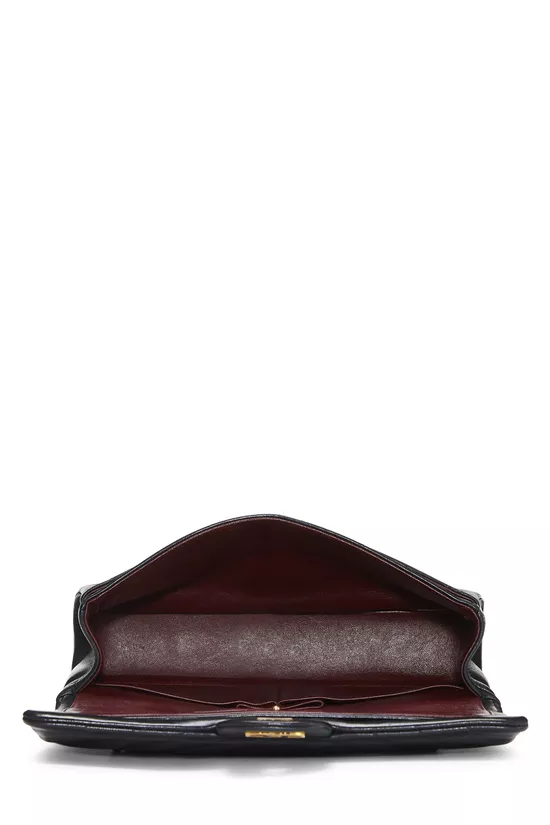 Black Chevron Lambskin Classic Double Flap Medium, , large image number 5