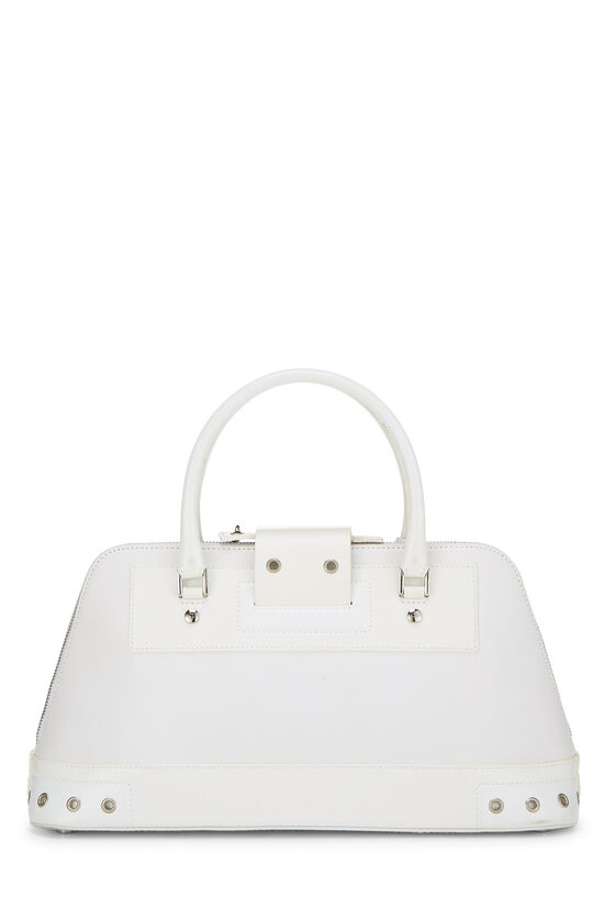 White Leather Street Chic Uptown Bag, , large image number 3