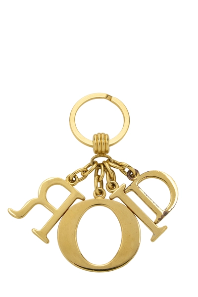 Gold Logo Bag Charm, , large