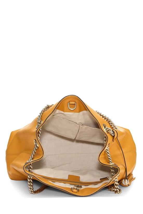 Orange Leather Soho Chain Tote, , large image number 5