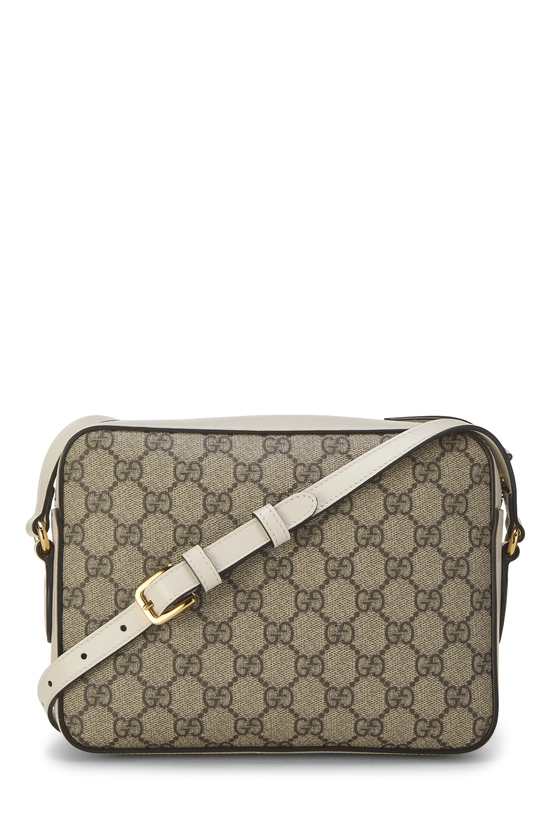 White GG Supreme Canvas Horsebit Camera Bag, , large image number 3