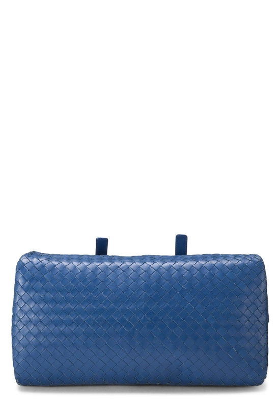 Blue Intrecciato Leather Boston, , large image number 4