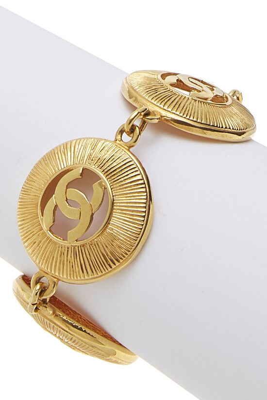 Gold 'CC' Sunburst Bracelet, , large image number 0