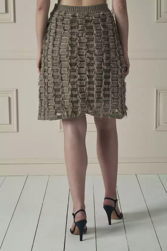 Brown Mohair Skirt, , large image number 1