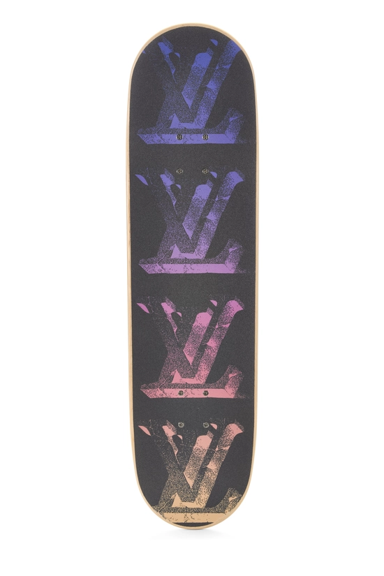 Multicolor Wood Monogram Illusion Skateboard, , large image number 1
