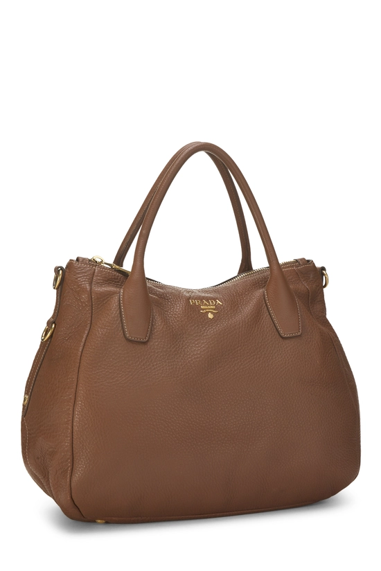 Brown Vitello Daino Sacca 2 Manici, , large image number 1