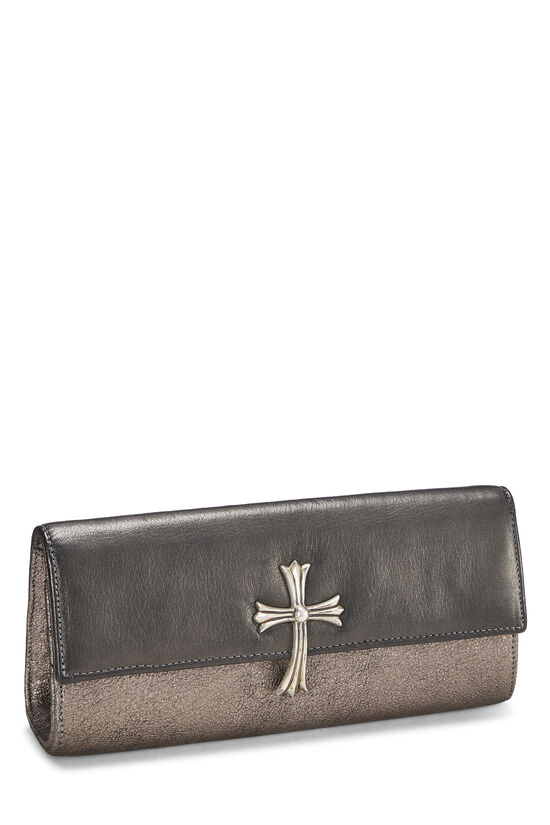 Metallic Two-Tone Cross Dinner Clutch, , large image number 3