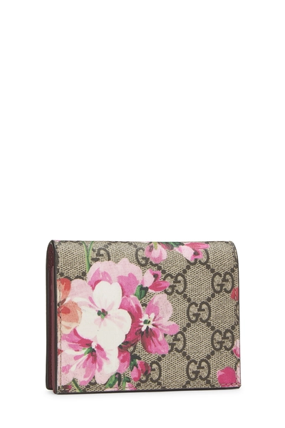 Pink GG Blooms Supreme Canvas Wallet, , large