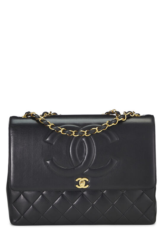 Timeless Chanel black caviar Jumbo classic flap bag SHW Leather ref.140923  - Joli Closet