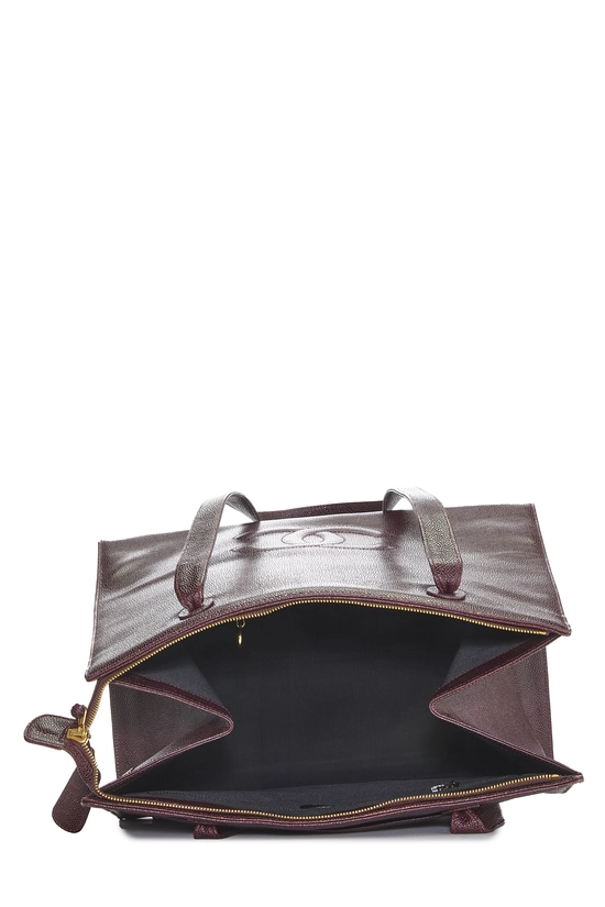 Burgundy Caviar Tote, , large image number 5