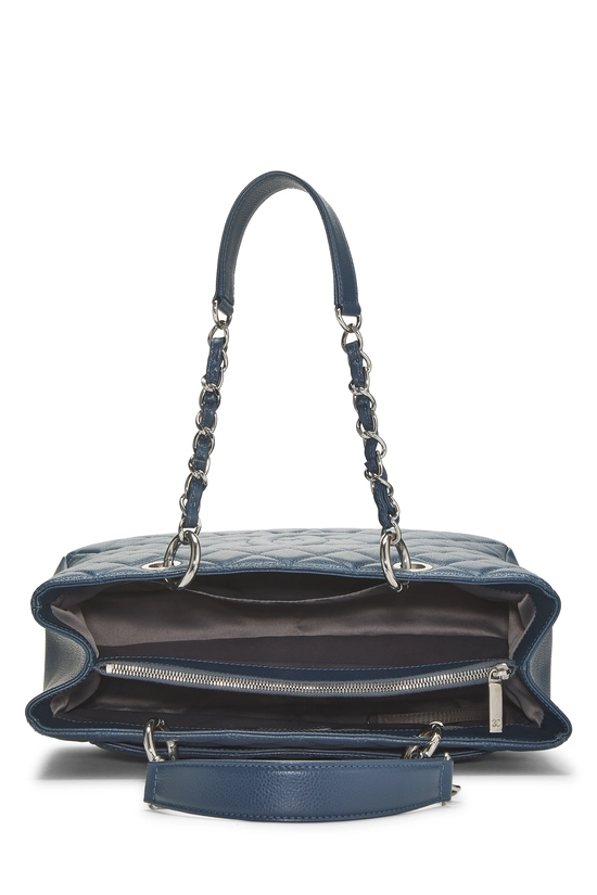 Blue Quilted Caviar Grand Shopping Tote (GST), , large image number 5