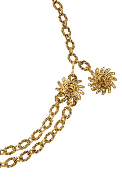 Gold 'CC' Sun Chain Belt 2, , large