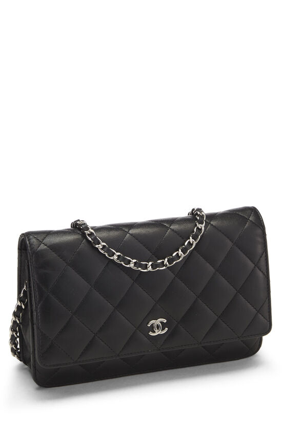 Black Quilted Lambskin Wallet on Chain (WOC), , large image number 2