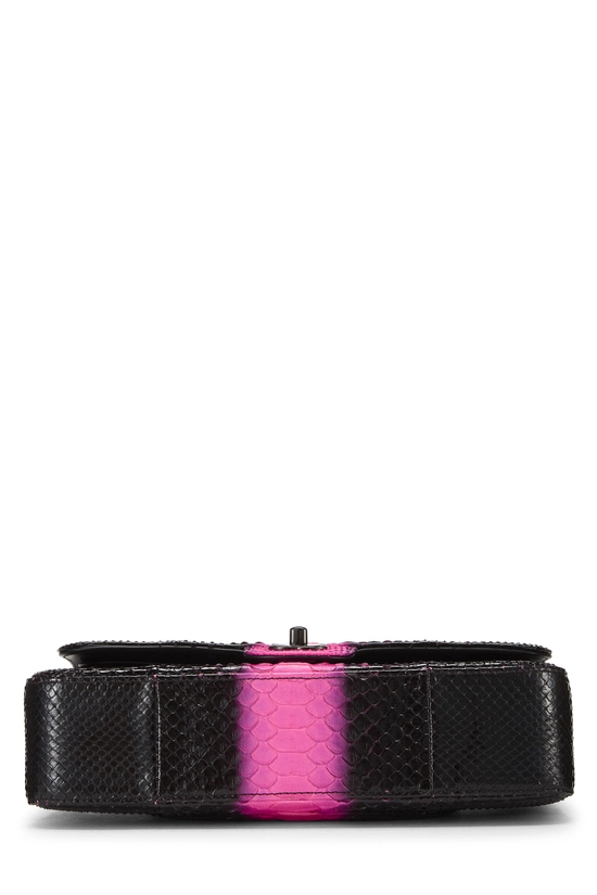 Black & Pink Python Classic Double Flap Medium, , large image number 4