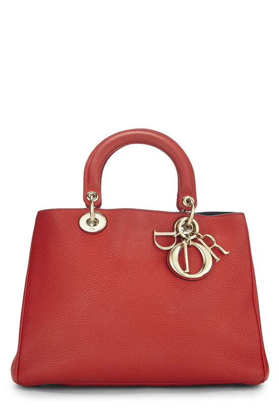 Red Leather Diorissimo Medium, , large image number 0