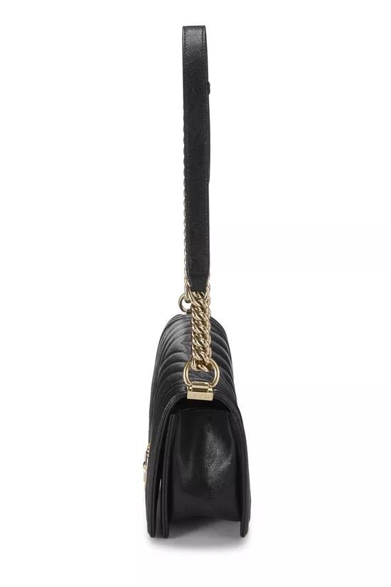 Black Chevron Caviar Boy Bag Medium, , large image number 2