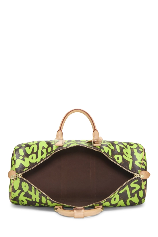 Stephen Sprouse x Louis Vuitton Monogram Green Graffiti Keepall 50, , large image number 5