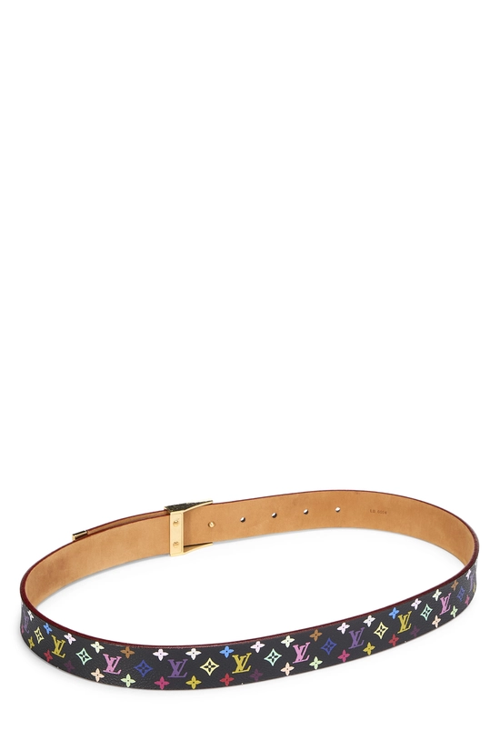 Takashi Murakami X Louis Vuitton Black Monogram Multicolore Ceinture 80	, , large image number 2