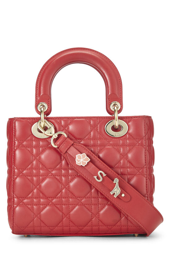 Red Cannage Quilted Lambskin Lady Dior Small, , large image number 3