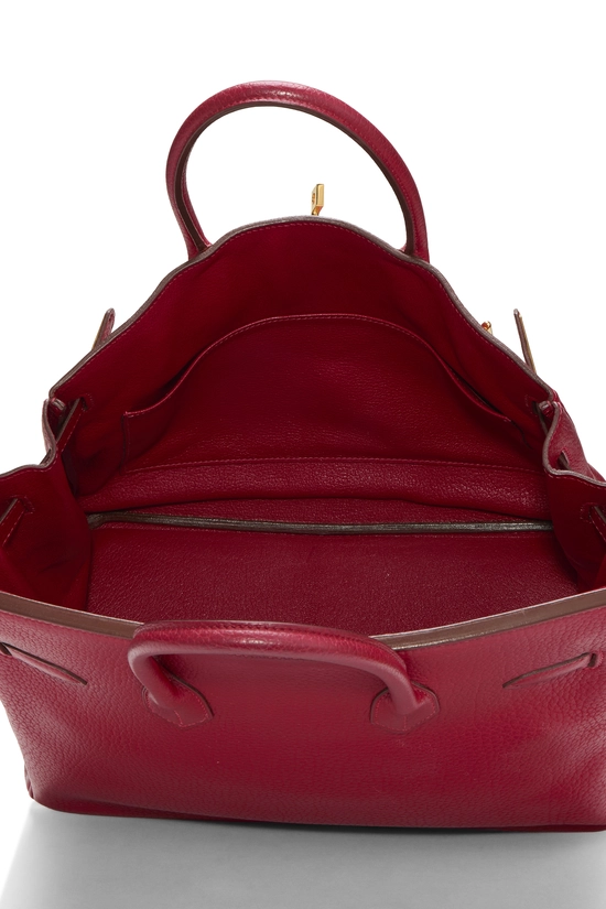 Rouge Vif Fjord Haut &agrave; Courroies "HAC" Birkin 32cm, , large image number 6