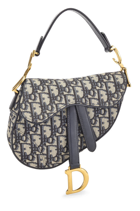 Navy Oblique Jacquard Saddle Mini NM, , large image number 1