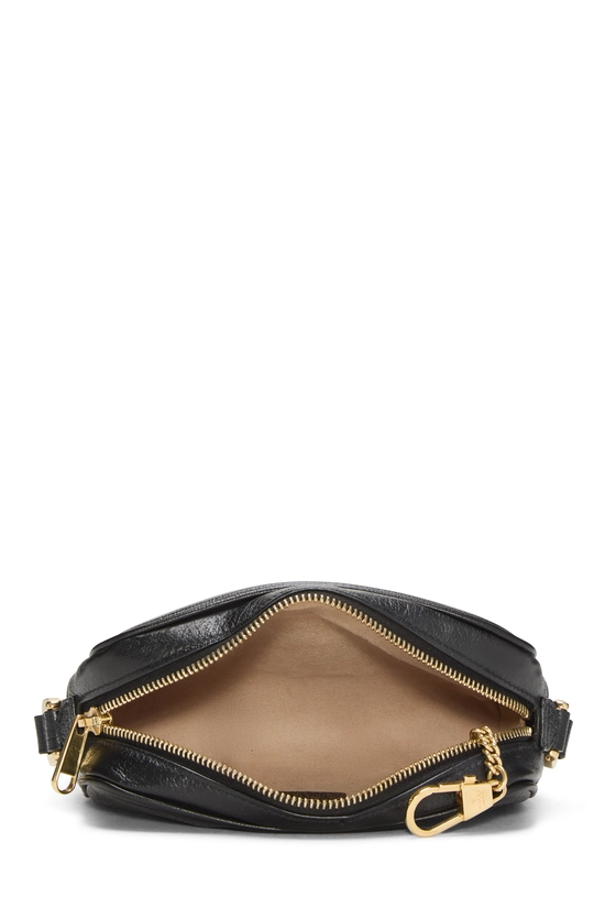 Black Leather Web Ophidia Crossbody Medium, , large image number 5