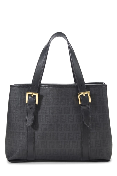 Fendi Black Zucchino Coated Canvas Tote Small