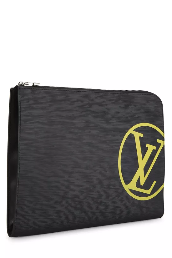 Black Epi Pochette Jour GM, , large image number 1