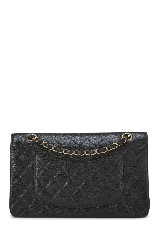 Black Quilted Caviar Classic Double Flap Medium, , large image number 3