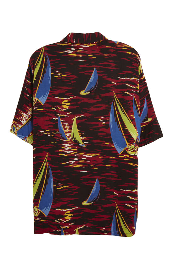Multicolor Sailboat McGregor Hawaiian Shirt, , large image number 1