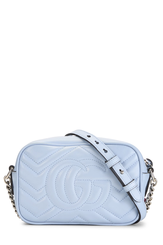 Blue Leather Marmont Crossbody Mini, , large image number 3